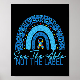 The Able Not The Label Autism Awarenessパズル ポスター