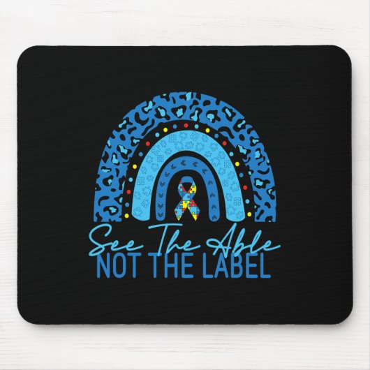 The Able Not The Label Autism Awarenessパズル マウスパッド (正面)