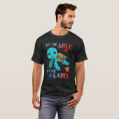 The Able Not The Label Turtle Autism Awarenessを見る Tシャツ (正面フル)