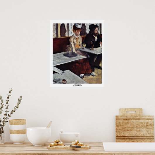 The Absinthe By Edgar Degas ポスター (キッチン)
