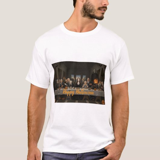 The Addams Family Supper | ハロウィンのパロディ Tシャツ (正面)