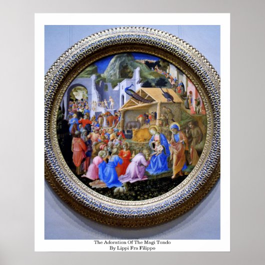The Adoration Of The Magi TondoBy Lippi Fra Filipo ポスター (正面)
