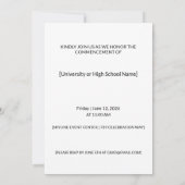 The Adventure Begins 2026 / Anuncio de Graduación  案内状 (裏面)