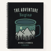 The Adventure Begins Notebook Journal Coffee Cup ノートブック (正面)