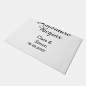 The adventure begins wedding couple name datsimple ドアマット (アングル)
