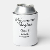 The adventure begins wedding couple name datsimple 缶クーラー (缶正面)