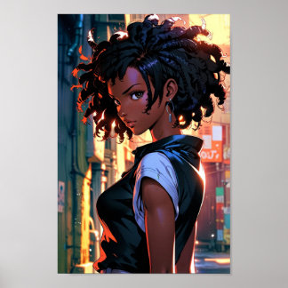  The Afro Heroine Manga Poster Affiche ポスター