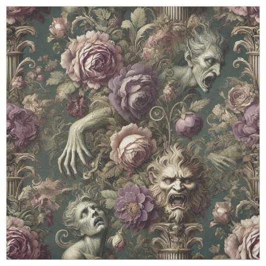 The After Hours Reliquary - Gothic Statementタイル ファブリック (見本)