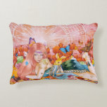 The Afternoon アクセントクッション<br><div class="desc">Everything is pink and warm tones from the background to the young lady hair,  pink sky,  pink tulips,  stufftoys and etc 
Art title: The Afternoon
Medium: Mix Media (watercolor,  acrylic,  and colored pencils on watercolor paper camvas)
Size: 12 x 18 inch
Date: January 19,  2022</div>