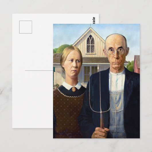 The Agricultural Spirit,Grant Wood American Gothic ポストカード (正面/裏面)