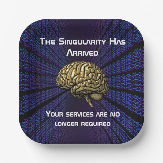 The AI Singularity Has Arrived ペーパープレート (正面)