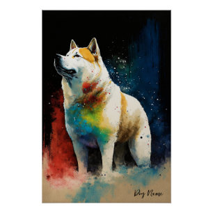 The Akita Dog - Composition 005 ポスター