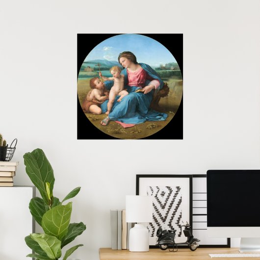 The Alba Madonna - Raphael Fine Art Poster ポスター (ホームオフィス)