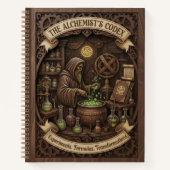 The Alchemist's Codex 3D Wood Carved Journal ノートブック (正面)