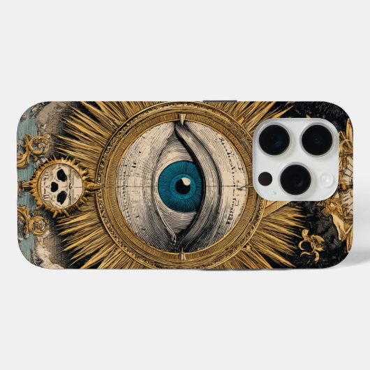 The All-Seeing Eye of Golden Awareness Case-Mate iPhoneケース (裏面 (横))