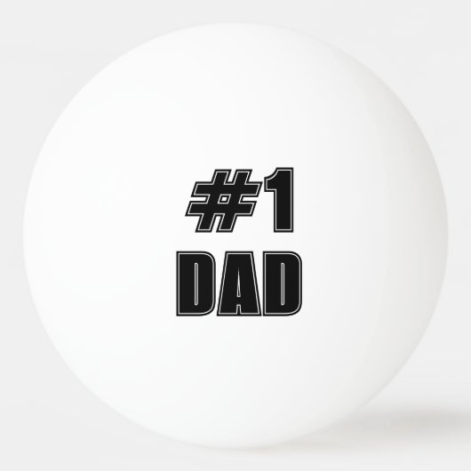 The All-Star Number 1 DAD Varsity Font 卓球ボール (正面)