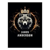 The Alpha Wolf. Add Text or Name on Poster ポスター (正面)