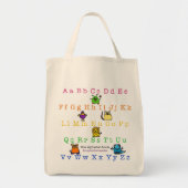"the alphabet book" - book cover - Grocery Tote トートバッグ (正面)