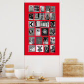 The Alphabet showing picture letters ポスター (キッチン)