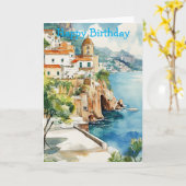 The Amalfi Coast, Italy カード (黄色い花)