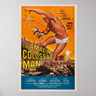 The Amazing Colossal Man Hollywood Horror Vintage  ポスター