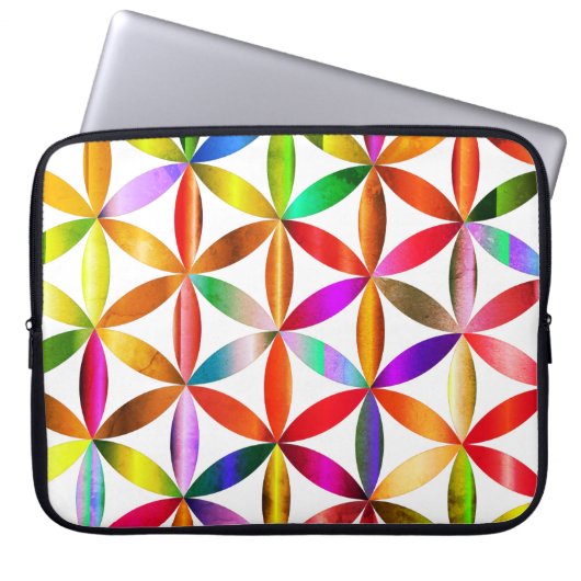 The Amazing Flower of Life on an Electronics Bag ラップトップスリーブ (正面)