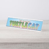 The Amazing Turtlecatロゴ デスクネームプレート (正面)