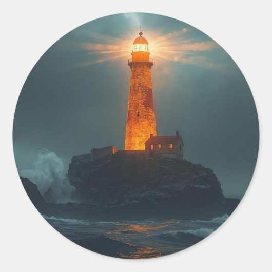 The Amber Lighthouse Sticker ラウンドシール (正面)