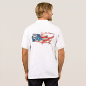 The America route 66 style for Mam Polo shirt ポロシャツ (裏面フル)