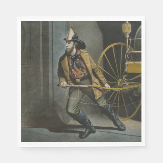 The American Fireman:いつでも準備 スタンダードランチョンナプキン (正面)