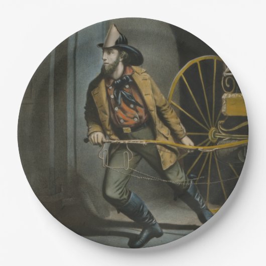 The American Fireman:いつでも準備 ペーパープレート (正面)