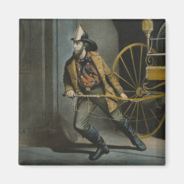 The American Fireman：いつでも準備 マグネット