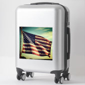 The American Flag – Emblem of Freedom and Resolve シール (スーツケース)