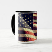 The American Flag – Emblem of Freedom and Resolve マグカップ (正面左)