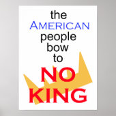 The American people bow to no King ポスター (正面)