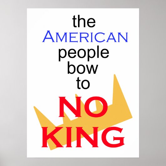 The American people bow to no King ポスター (正面)