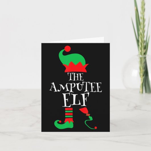 The Amputee Elf Christmas Funny Limb Surgery Joke  カード (正面)