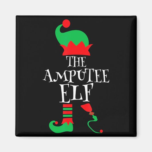 The Amputee Elf Christmas Funny Limb Surgery Joke  マグネット (正面)