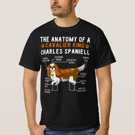 The Anatomy Of A Cavalier King Charles Spaniell Tシャツ (正面)