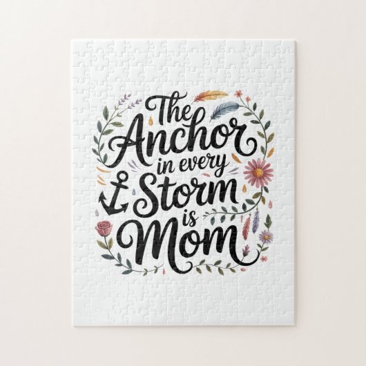 The Anchor In Every Storm Is Mom ジグソーパズル (縦)