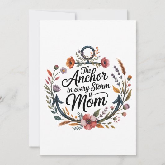 The Anchor In Every Storm Is Mom 招待状 (正面)