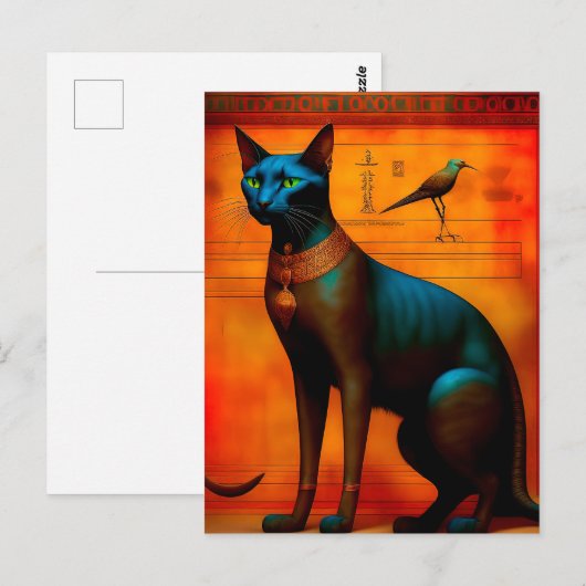 The Ancient Egyptian Cat Bastet ポストカード (正面/裏面)