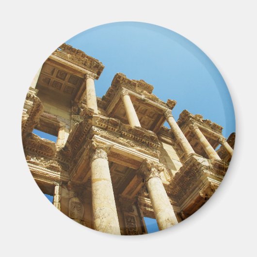 The Ancient Library of Celsus in Ephesus – 写真 マグネット (正面)