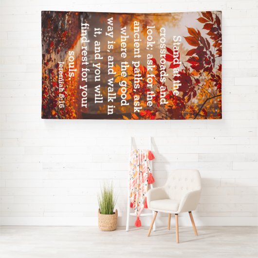 The Ancient Path of Peace Jeremiah 6:16 横断幕 (インサイチュ)