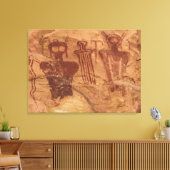 "The Ancients", Sego Canyon Utah Pictograph キャンバスプリント (インサイチュ (リビング))