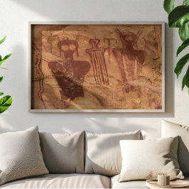 "The Ancients", Sego Canyon Utah Pictograph ポスター