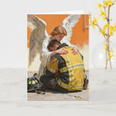 "The Angel Who Knew Your Courage" Sympathy カード (黄色い花)