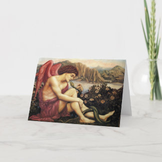 The Angel with the Serpent Fine Art Greetings Card カード