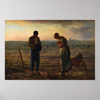 The Angelus by Jean-Francois Millet ポスター