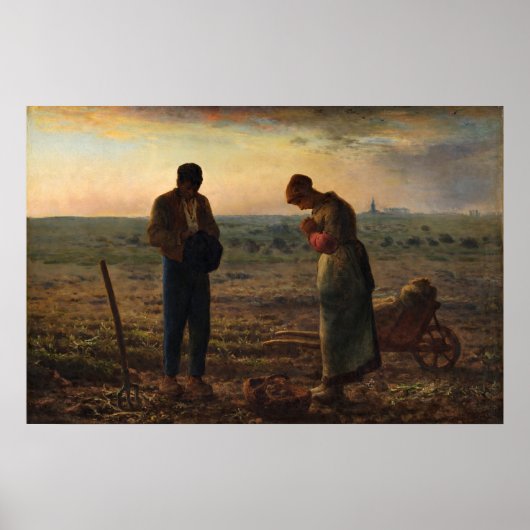 The Angelus by Jean-Francois Millet ポスター (正面)